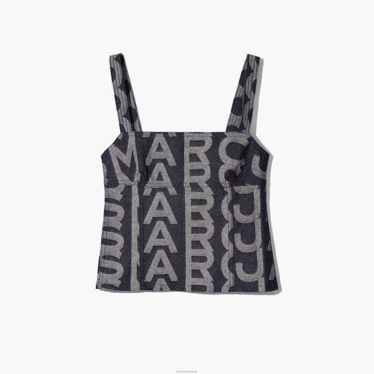 das Monogram-Denim-Bustier-Oberteil D868H508 Marc Jacobs