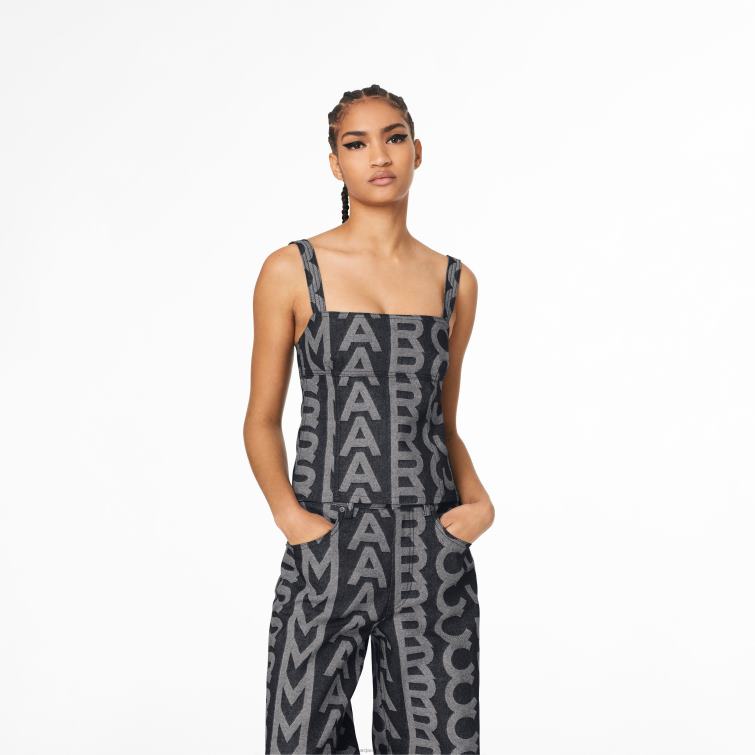 das Monogram-Denim-Bustier-Oberteil D868H508 Marc Jacobs