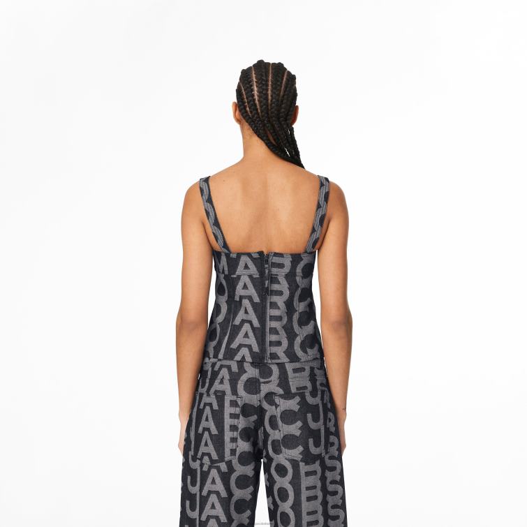 das Monogram-Denim-Bustier-Oberteil D868H508 Marc Jacobs