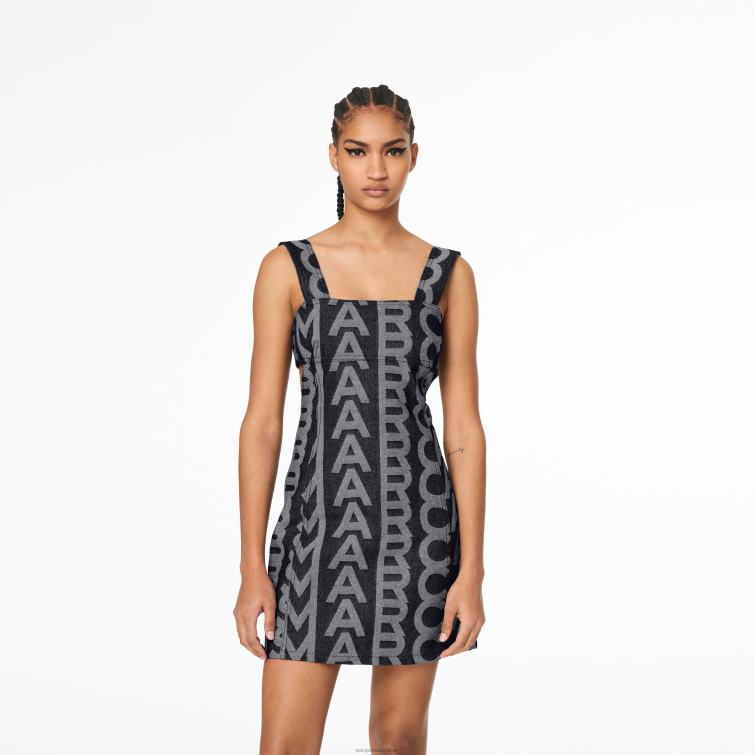 das Monogramm-Jeanskleid mit Cut-outs D868H505 Marc Jacobs