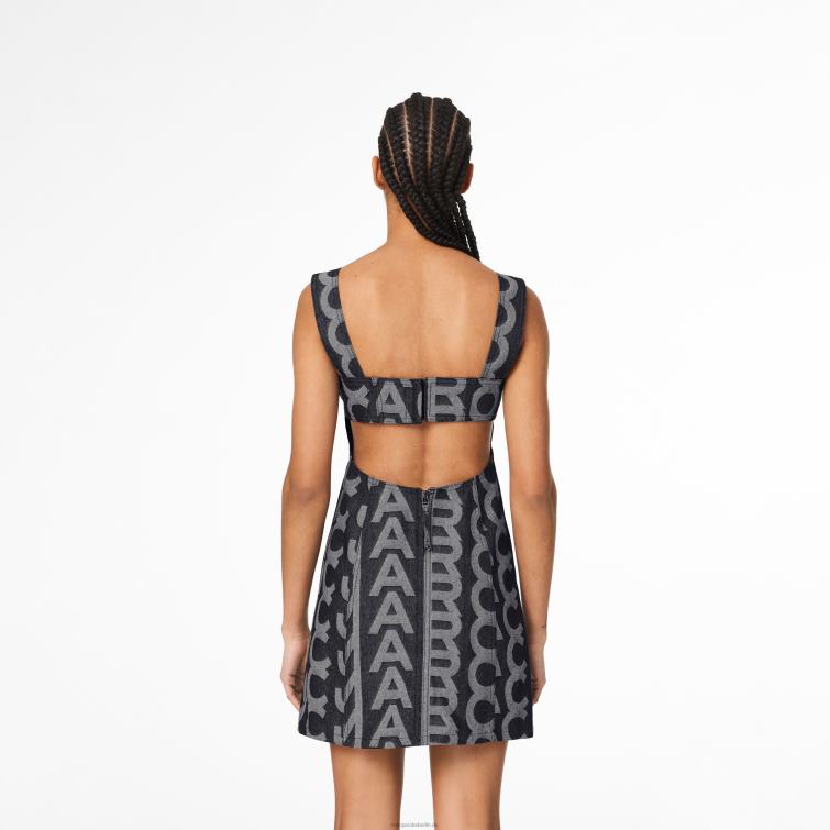 das Monogramm-Jeanskleid mit Cut-outs D868H505 Marc Jacobs