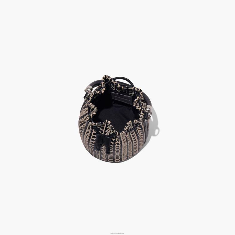 die Micro-Beuteltasche aus Leder mit Monogramm D868H140 Marc Jacobs