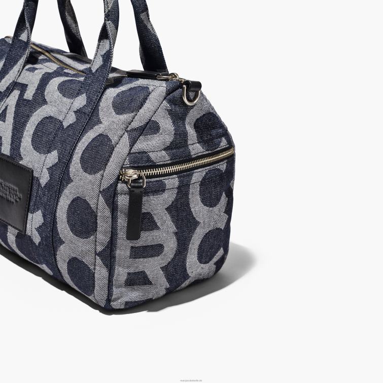 Die mittelgroße Denim-Reisetasche mit Monogramm D868H510 Marc Jacobs