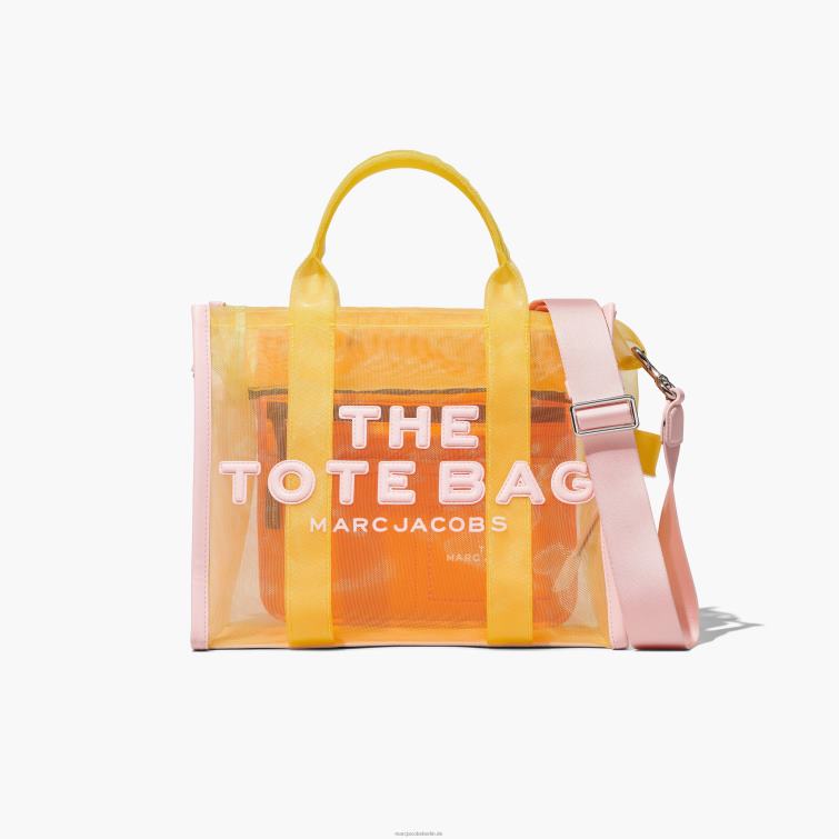 Die mittelgroße Einkaufstasche aus Mesh im Colorblock-Design D868H101 Marc Jacobs