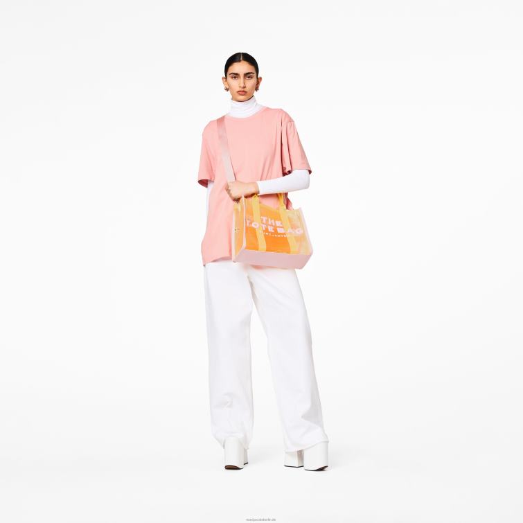 Die mittelgroße Einkaufstasche aus Mesh im Colorblock-Design D868H101 Marc Jacobs