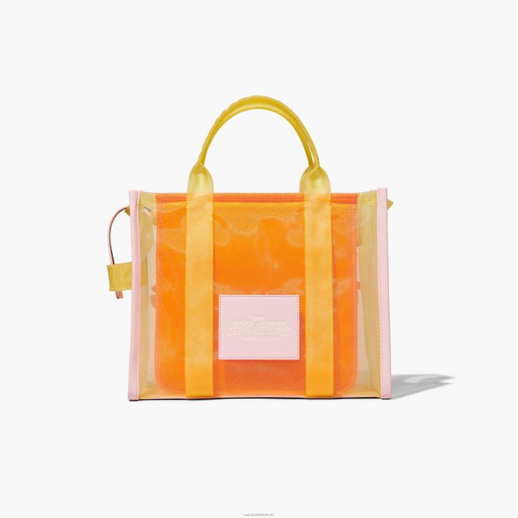 Die mittelgroße Einkaufstasche aus Mesh im Colorblock-Design D868H101 Marc Jacobs