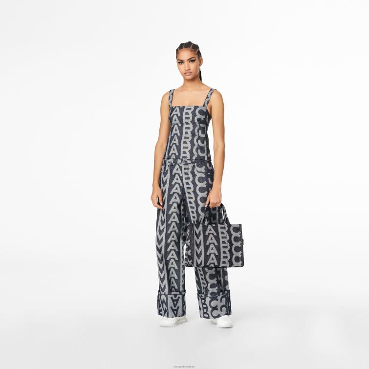 Die mittelgroße Monogram-Denim-Tragetasche D868H91 Marc Jacobs